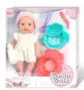 Csecsemő játékbaba szett bilivel és etetővel, 20 cm