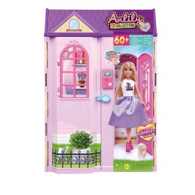   Anlily Dream House 60 kiegészítővel, babával és kiskutyával