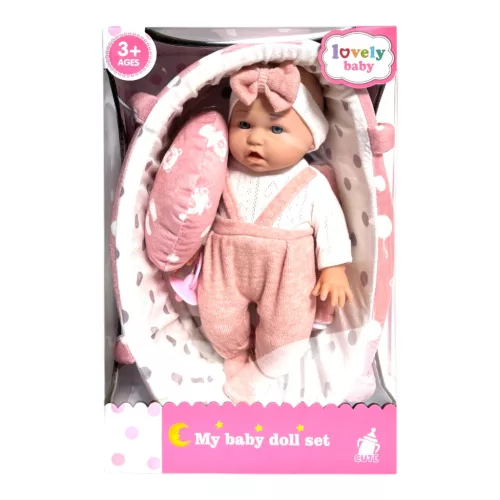 Csecsemő baba játék szett textil mózessel