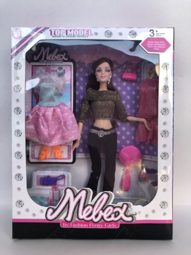 Mebex - Modell baba szett ruhával és kiegészítőkkel