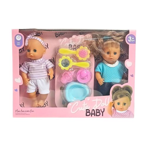 Cute Doll Baby - Hagyományos fiú és lány baba szett