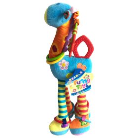   Színes Bébi Zsiráf 45 cm-es plüss játék rágókával, csörgővel