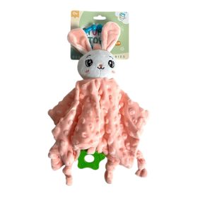 Csu-csu rongy, nyúl + akasztó + rágóka, 26x36 cm zacsk.