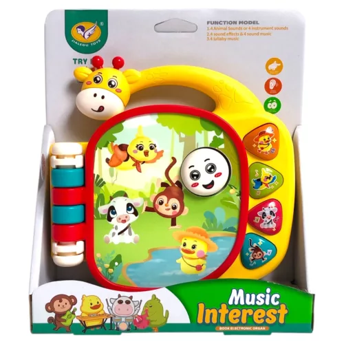 Állathangos zenélő könyv – lapozós, interaktív (18x22 cm)