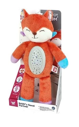 Plüss róka projektor hanggal és fénnyel