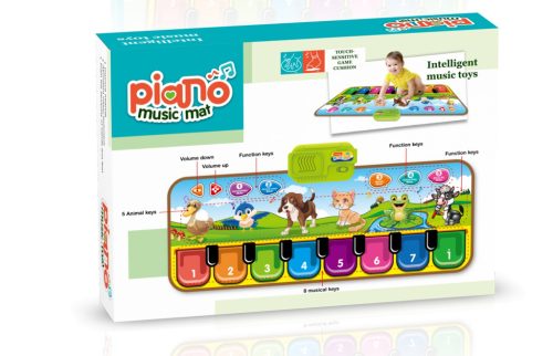 Zenélő állatos zongora szőnyeg – interaktív bébijáték