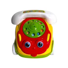 Játéktelefon zsinórfelhúzós, 4 színben