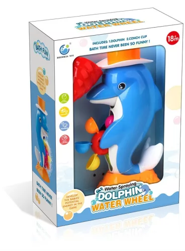Kádjáték készlet – malom játék delfin figurával