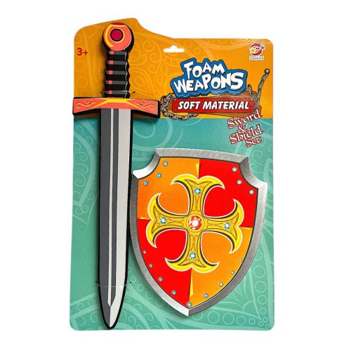 Lovagos pajzs és kard készlet – EVA habból (lapon)
