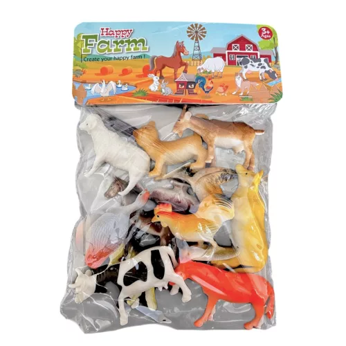 Háziállat figura szett, 12 db