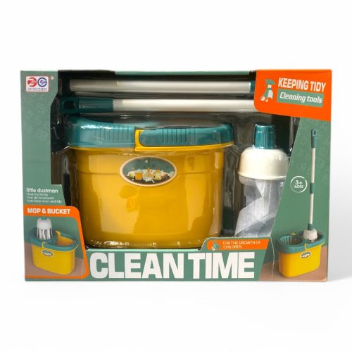 Takarító készlet, vödör, felemesmosó mop – dobozos