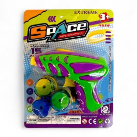 Szivacskorong kilövő pisztoly - Színes űrkalandokhoz!