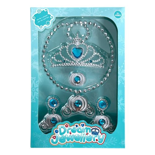 Korona készlet, nyaklánc, fülbevaló – dobozos