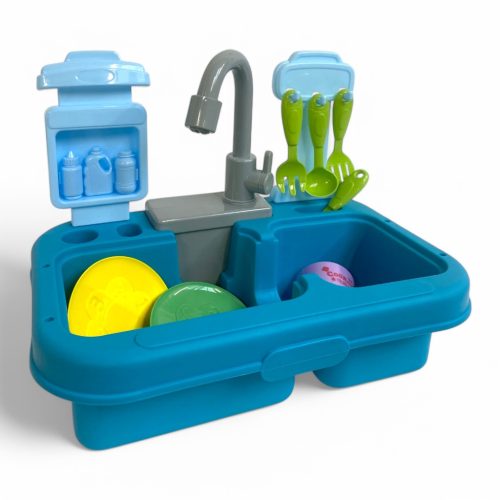 Gyerek mosogató játékkészlet – Konyhai móka vízsugárral!