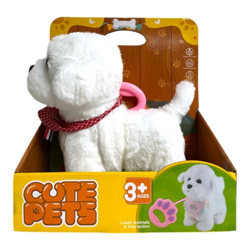 Kutya, plüss, elemesemes, jön-megy ugat, póráz – dobozos