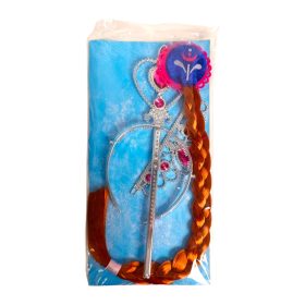 Korona készlet, hajfonat + jogar – zacskós