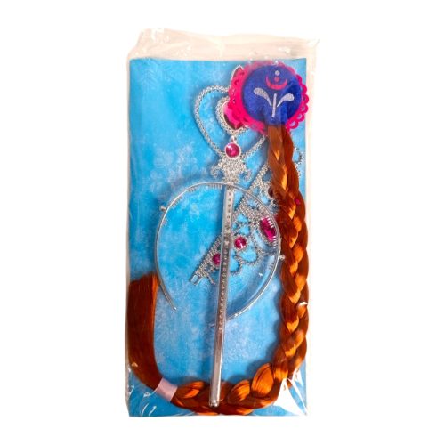 Korona készlet, hajfonat + jogar – zacskós