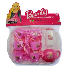   Edény készlet, Teás, kancsó, tálca, csészék, 6 személyes – zacskós