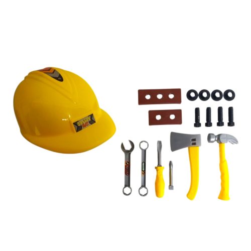 Szerszám készlet, + munkás sisak – hálós