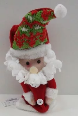 Karácsonyi palack dekoráció Mikulás figurával, 30 cm