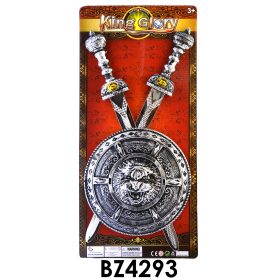 Lovag készlet, pajzs, 2 kard – lapon