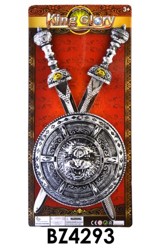 Lovag készlet, pajzs, 2 kard – lapon