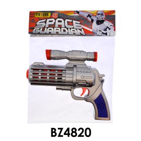 Űrpisztoly, elemesemes, hang + fény – zacskós