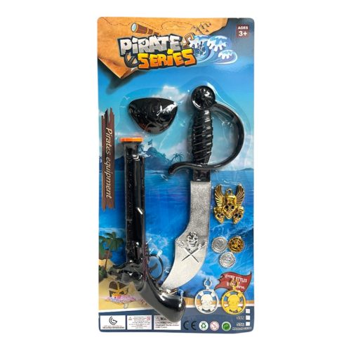 Kalóz készlet: pisztoly, kard – lapon