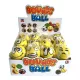 Soft EVA smiley labda, 7 cm – grimasz mintás