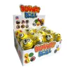 Soft EVA smiley labda, 7 cm – grimasz mintás