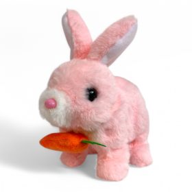   Interaktív plüss nyuszi állathordozó készlet, jön-megy funkcióval, 3 színben