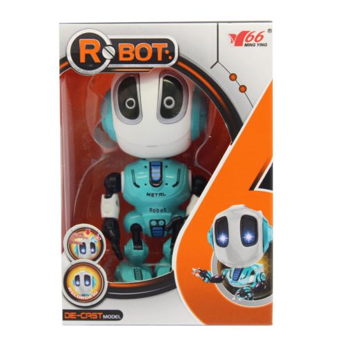 Fém robot, hang- és fényhatással, visszabeszélő funkcióval