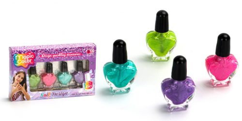 Köröm dekor készlet, körömlakk, 4 db., smink – dobozos