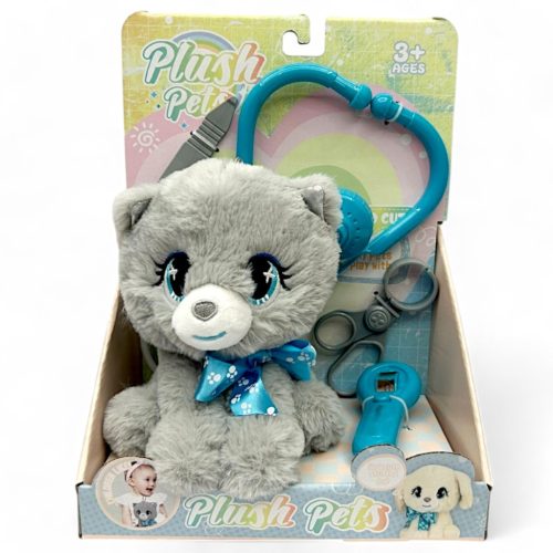 Cica plüss készlet, + orvosi készlet – dobozos