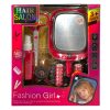 Fodrász játékszett világító tükörrel – ollóval és kiegészítőkkel