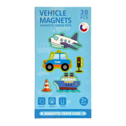 Mágneses jármű készlet – 26 db-os hűtőmágnes