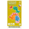 Mágneses dínó készlet – 22 db-os hűtőmágnes