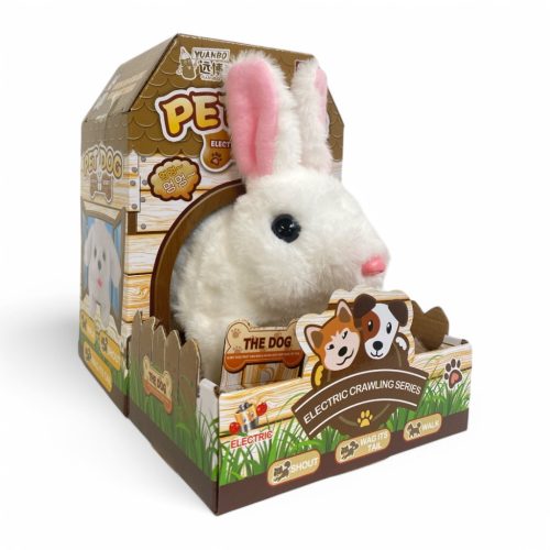 Interaktív, mozgó plüss nyuszi – Az élethű játszótárs!