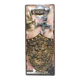 Lovag készlet, pajzs, kard – lapon