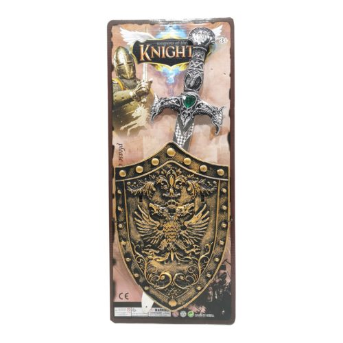 Lovag készlet, pajzs, kard – lapon