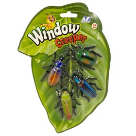 Üvegen mászó, bogár, tapadós lábú, 4 db – lapon