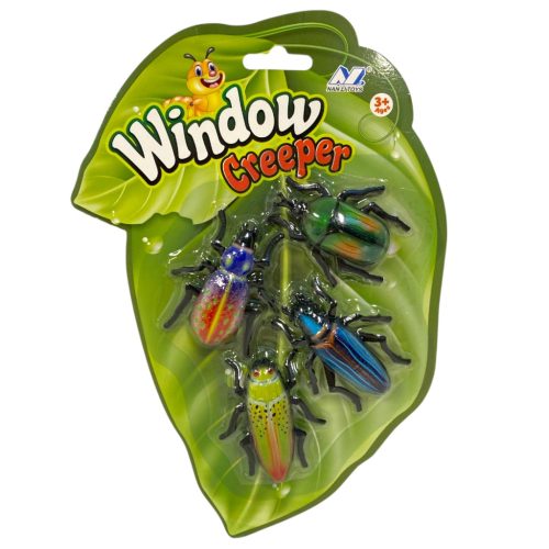 Üvegen mászó, bogár, tapadós lábú, 4 db – lapon