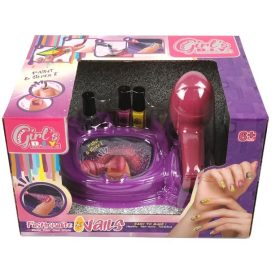   Köröm dekor klt., el., festékszóró, smink, 25x18 cm dob.