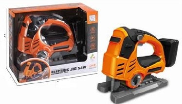 Szerszámgép, elemes játék dekopírfűrész, dobozban