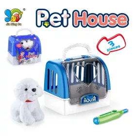 Állathordozó szett plüss kutyával 