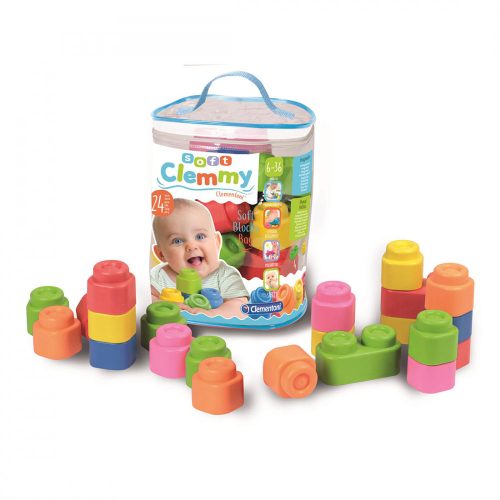 Clementoni Soft Clemmy puha építőkockák – Táskával (24 db)