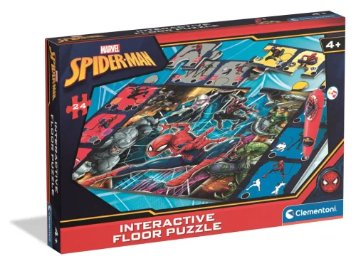 Clementoni Puzzle, interaktív toll, kvíz, Pókember, 24 db
