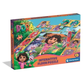   Clementoni Puzzle, interaktív toll, kvíz, Dóra a felfedező, 24 db