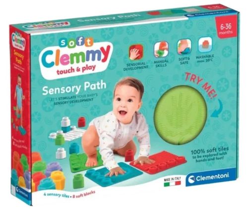 Clemmy Soft Puha Szenzoros Játszószőnyeg Építőkockákkal