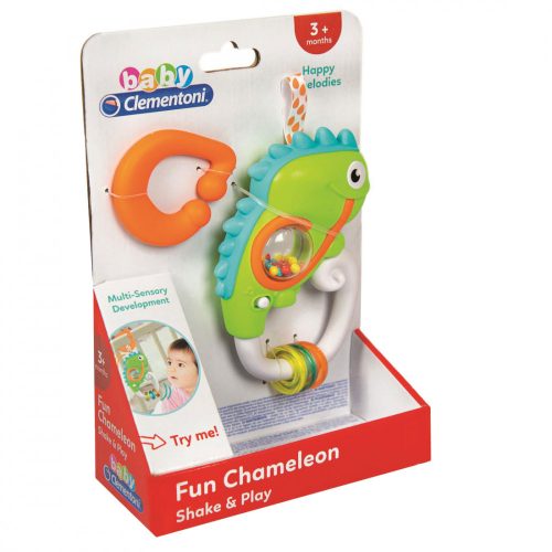 Baby Clementoni kaméleonos csörgő, rágóka